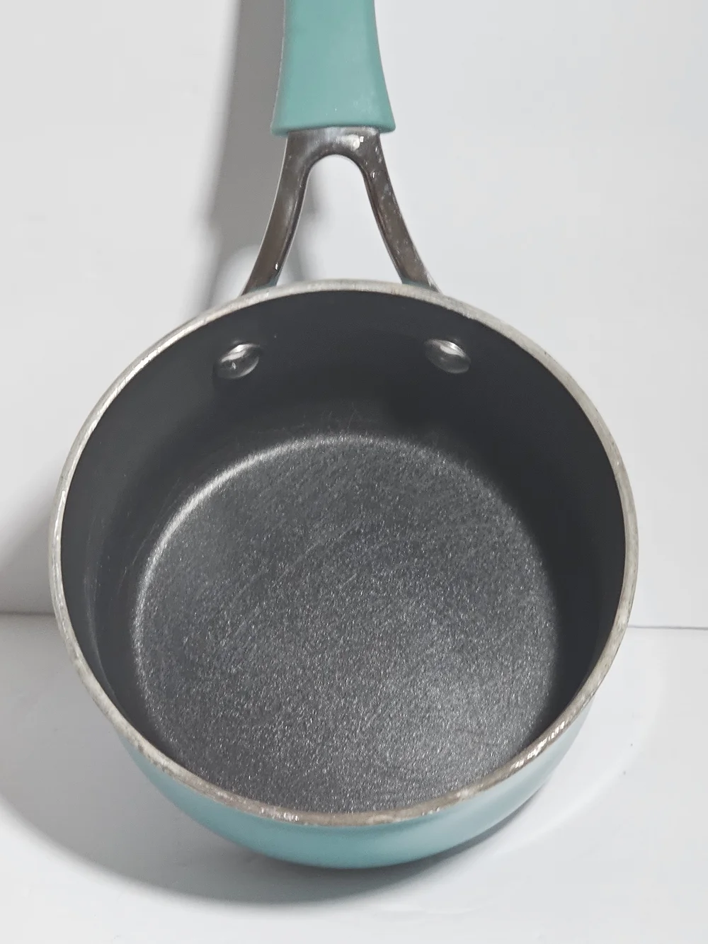 The Pioneer Woman Teal Saucepan Speckled Enamel Aluminum Non Stick No Lid